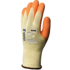 Gants EUROSTRONG 10L800 polyester J10 paume latex orange adhérisé - COVERGUARD | 1LACO0P