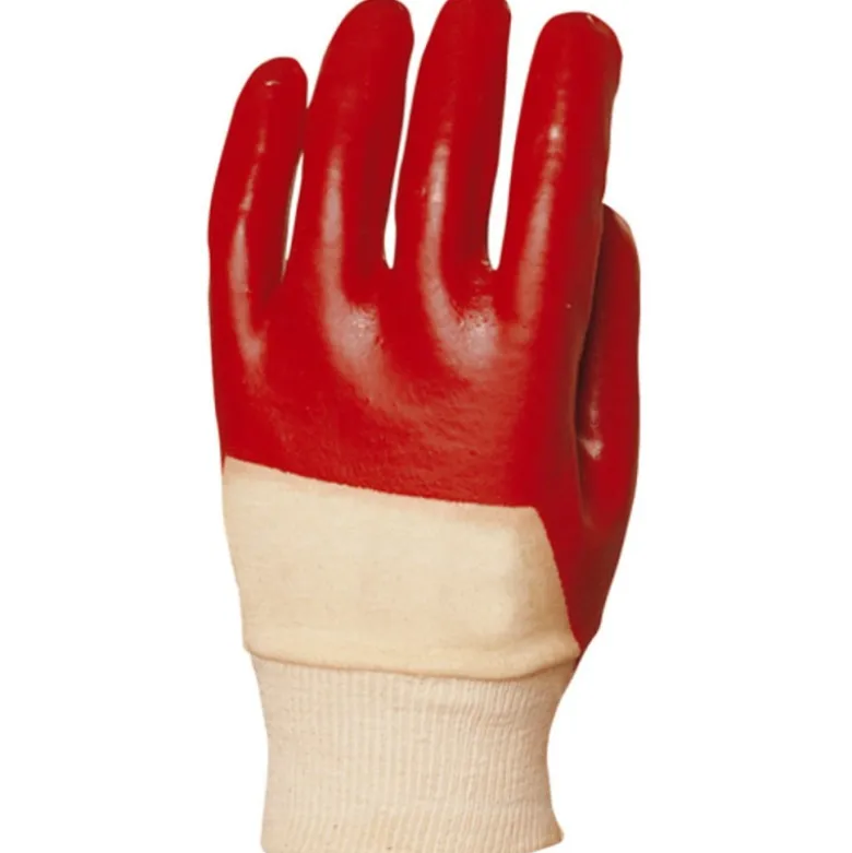 Gants EUROSTRONG 3420 PVC rouge dos aéré standard, - COVERGUARD | MO3420