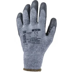 Gants EUROSTRONG SG810L polycoton gris, J10, paume enduite latex noir - COVERGUARD | 1LAGB0P