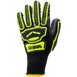 Gants EUROSTRONG VIBE, anti-vibration en polyester noir, jauge 7, enduction latex noir - COVERGUARD | 1VIBL00