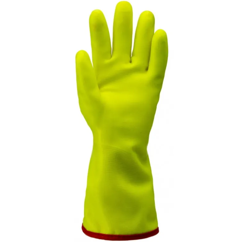 Gants EUROWINTER F110, polyamide, PVC jaune, finition "grainée" sur la main, doublé 35cm EN374 - COVERGUARD | 1WICH00
