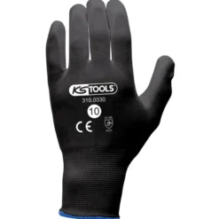 Gants microfibres noirs, T.10, 12 paires KS Tools | 310.0330