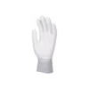Gants tricoté 100 % polyamide blanc - paume enduite polyuréthane blanc - Eurotechnique | 6110