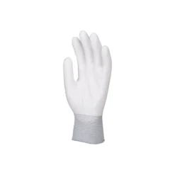Gants tricoté 100 % polyamide blanc - paume enduite polyuréthane blanc - Eurotechnique | 6110