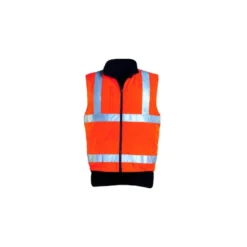 Gilet froid - HI-WAY - 300D Oxford 100% PES + Polaire 280g/m2 - Orange HV/Marine - COVERGUARD | MO70510