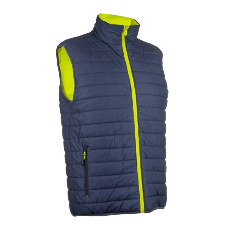 Gilet froid - YORU - Réversible Ripstop 100% PES + Bandes segmentées - Jaune HV/Marine - COVERGUARD | 5YOR160