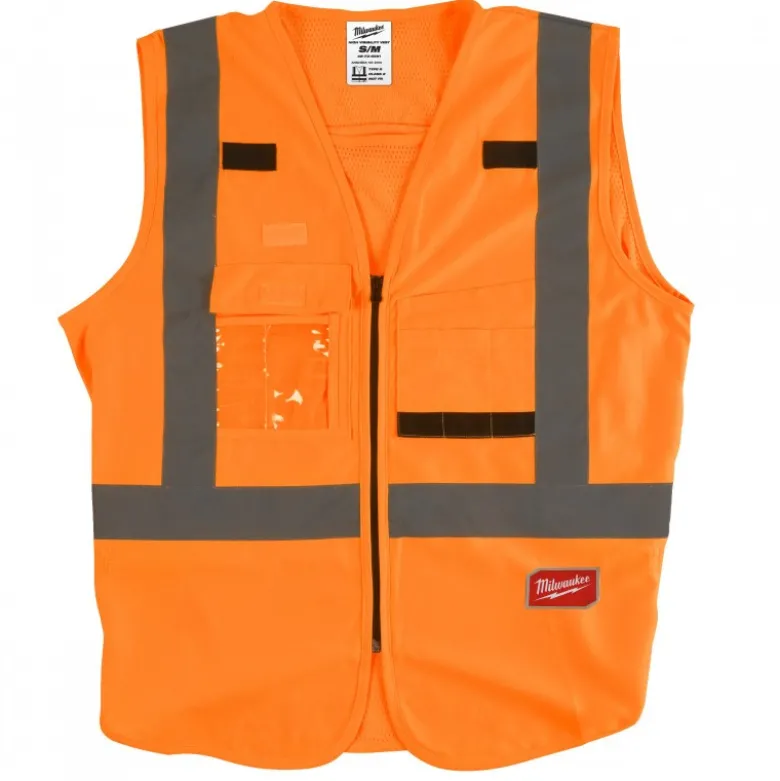 GILET HAUTE VISIBILTÉ ORANGE - 10 POCHES - Milwaukee | 4932471892