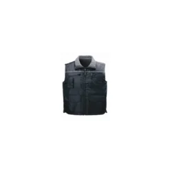 Gilet noir CARISTE - 100 % polyester - doublé polaire - COVERGUARD | 5CARN