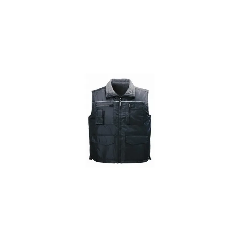 Gilet noir CARISTE - 100 % polyester - doublé polaire - COVERGUARD | 5CARN