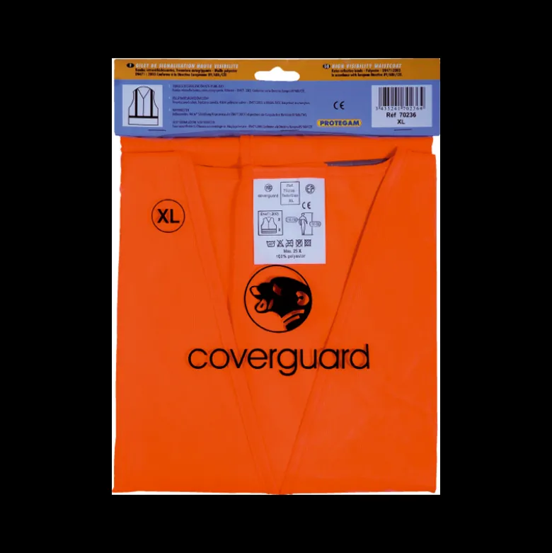 Gilet YARD Hi-Viz - orange - baudrier à bandes rétroréfléchissantes - Coverguard | 70236