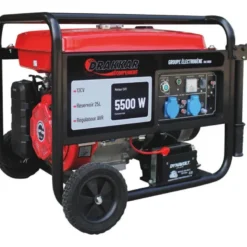 Groupe électrogène AVR 5500W 13CV démarrage électrique avec kit brouette - Drakkar | 11020
