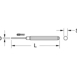Jet extra-long en laiton, 20 mm - L.250 mm KSTools | 156.0634