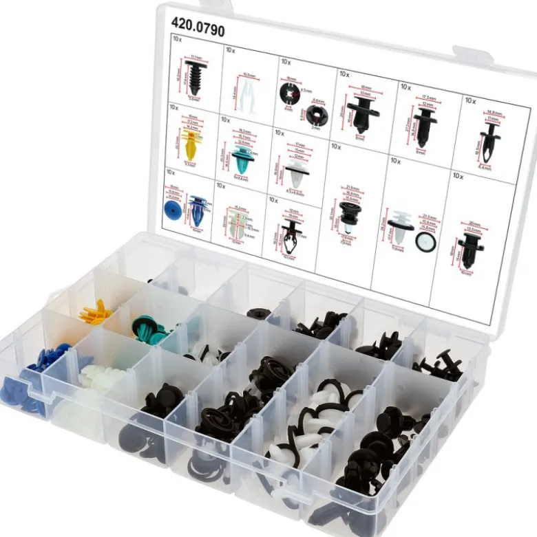 Jeu de clips de fixation - Tesla, 150 pcs - KSTools | 420.0790