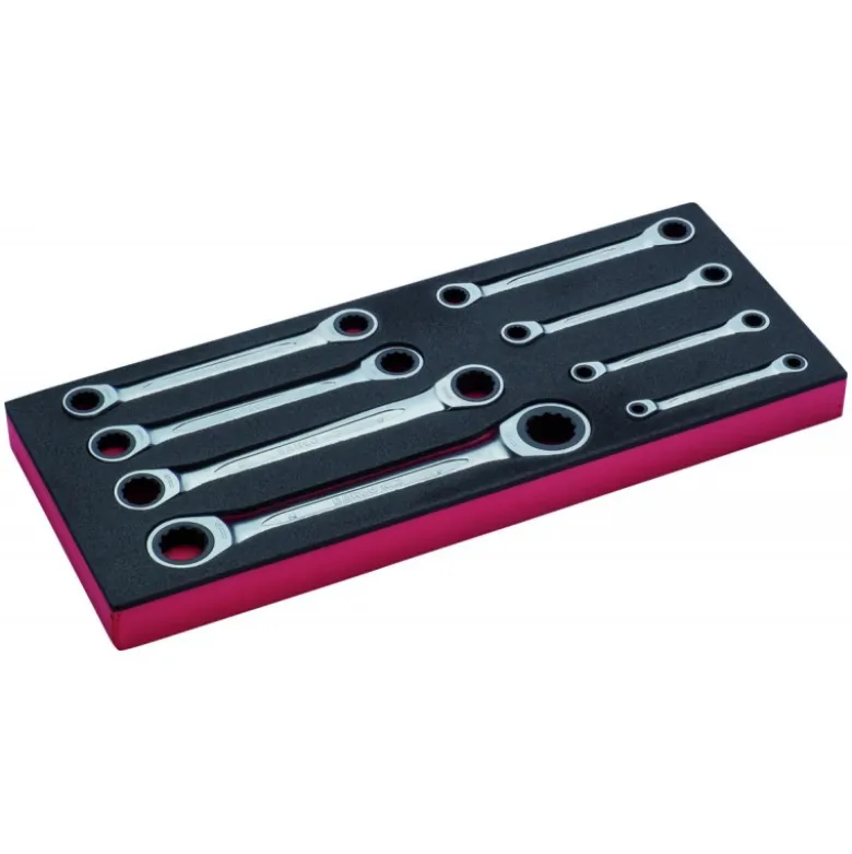 Jeu de clés à cliquet, module mousse 1/3 Fit&Go - 8 pcs - Bahco | FF1E3006