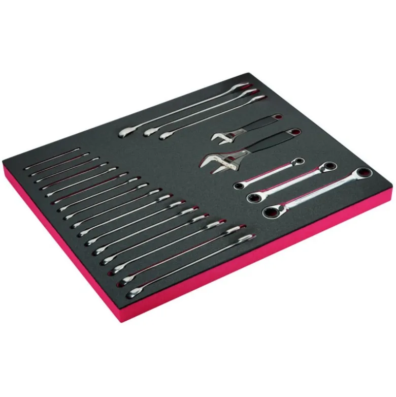 Jeu de clés/clés à molette, module mousse 3/3 Fit&Go - 22 pcs - Bahco | FF1A112