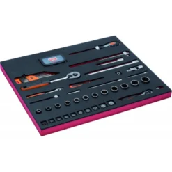 Jeu de clés/embouts, module mousse 3/3 Fit&Go - 75 pcs - Bahco | FF1A55