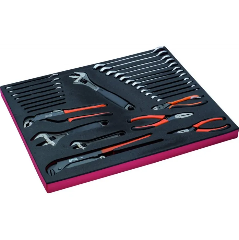 Jeu de clés et de pinces, module mousse 3/3 Fit&Go - 28 pcs - Bahco | FF1A5024
