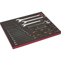 Jeu de clés et de tournevis, module mousse 3/3 Fit&Go - 26 pcs - Bahco | FF1A117