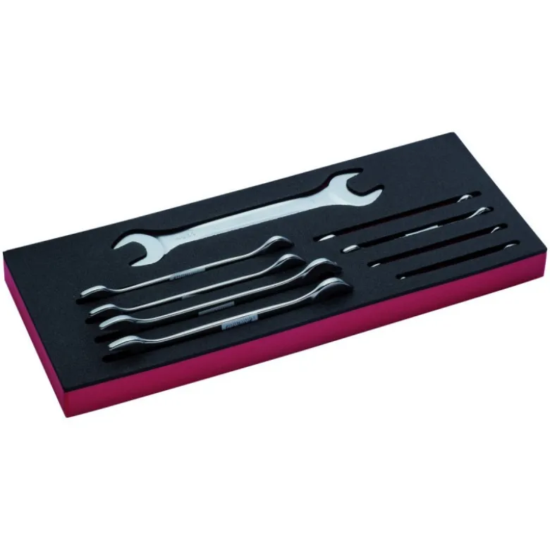 Jeu de clés à fourche double, module mousse 1/3 Fit&Go - 9 pcs - Bahco | FF1E3003