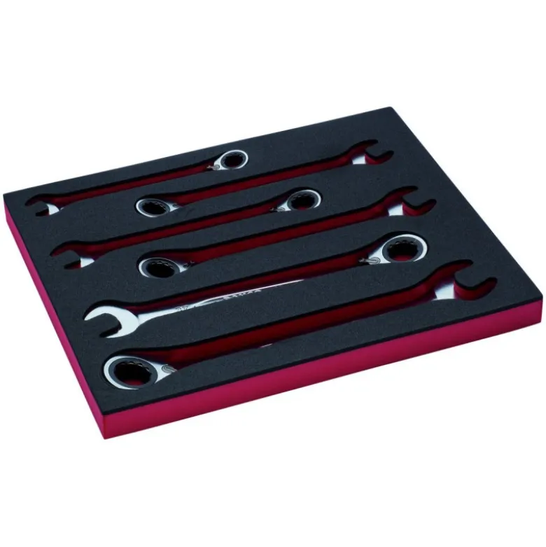 Jeu de clés mixtes à cliquet, module mousse 2/3 Fit&Go - 17 pcs - Bahco | FF1F3006