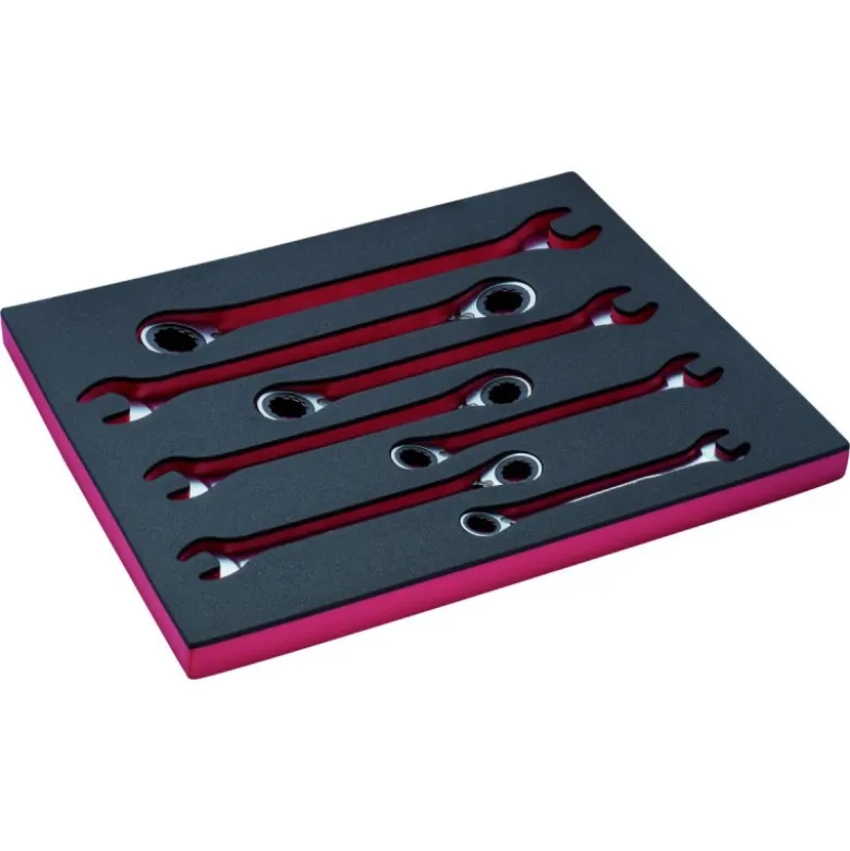 Jeu de clés mixtes à cliquet, module mousse 3/3 Fit&Go - 7 pcs - Bahco | FF1A3002