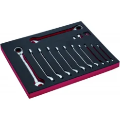 Jeu de clés mixtes à cliquet, module mousse 2/3 Fit&Go - 15 pcs - Bahco | FF1F3005