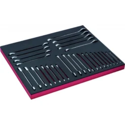 Jeu de clés mixtes et clés à cliquet standard, module mousse 3/3 Fit&Go - 30 pcs - Bahco | FF1A3004