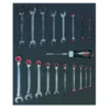 Jeu de clés mixtes et de clés à fourche doubles, module mousse 3/3 Fit&Go - 19 pcs - Bahco | FF1A02