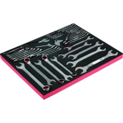 Jeu de clés mixtes impériales et clés à fourche doubles, module mousse 3/3 Fit&Go - 43 pcs - Bahco | FF1A14
