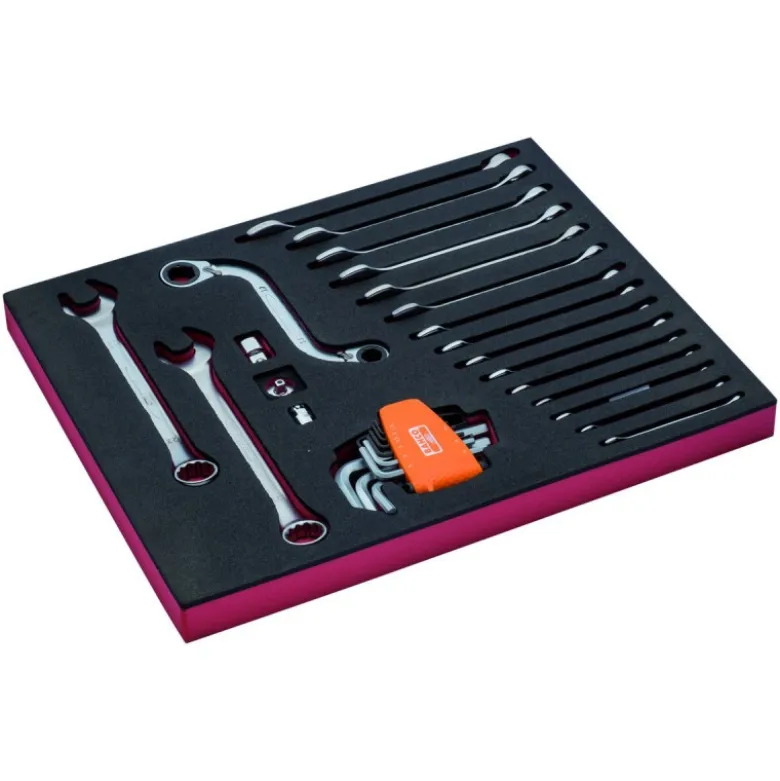 Jeu de clés mixtes, module mousse 2/3 Fit&Go - 30 pcs - Bahco | FF1F3003