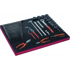Jeu de clés/pinces/douilles, module mousse 3/3 Fit&Go - 47 pcs - Bahco | FF1A5019