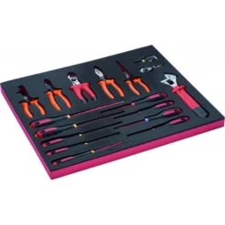 Jeu de clés/pinces/tournevis isolés, module mousse 3/3 Fit&Go - 17 pcs - Bahco | FF1A5009