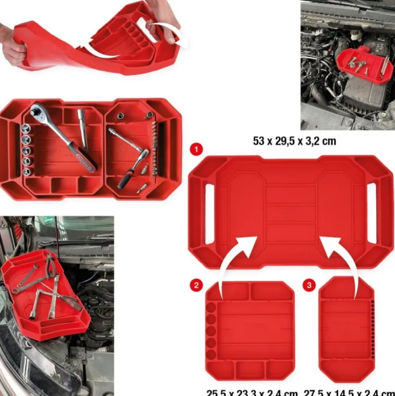 Jeu de compartiments à outils en silicone, 3 pcs - KSTools | 500.8077