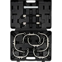 Jeu de compresseurs de ressort universel McPherson avec étrier de sécurité, 9 pcs - KSTools | 500.8790