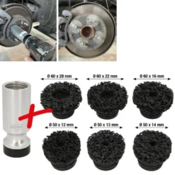 Jeu de disques à poncer les moyeux de roues, Ø 50 / 60 mm, 7 pcs - KSTools | 100.5090