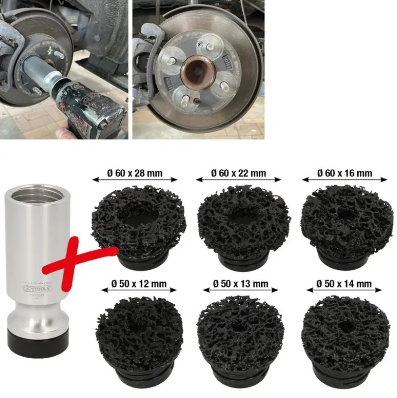 Jeu de disques à poncer les moyeux de roues, Ø 50 / 60 mm, 7 pcs - KSTools | 100.5090