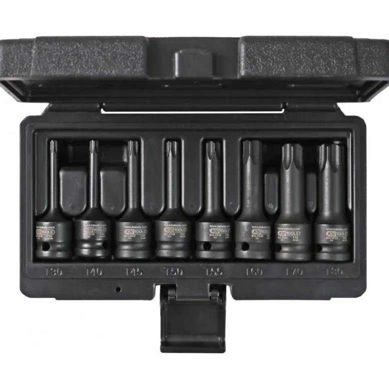 Jeu de douilles à chocs TORX 1/2", 8 pièces - KS Tools | 911.0901