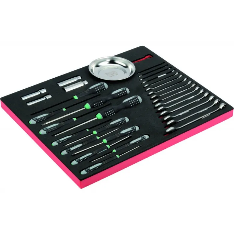 Jeu de douilles/clés, module mousse 3/3 Fit&Go - 32 pcs - Bahco | FF1A5028
