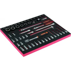Jeu de douilles/embouts, module mousse 3/3 Fit&Go - 53 pcs - Bahco | FF1A130