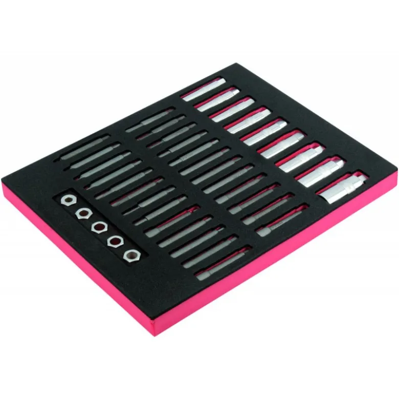 Jeu de douilles et embouts amortisseurs de chocs, module mousse 2/3 Fit&Go - 39 pcs - Bahco | FF1F5013