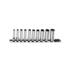 Jeu de 11 douilles longue 1/4" 12 pans sur rack Facom | REL.40U