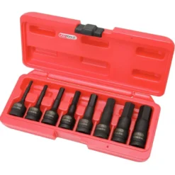 Jeu de douilles mâles à chocs 6 pans 1/2'', L.75 mm - 8 pcs KS Tools | 911.0902