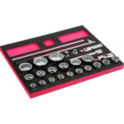 Jeu de douilles 3/4", module mousse 3/3 Fit&Go - 26 pcs - Bahco | FF1A2301