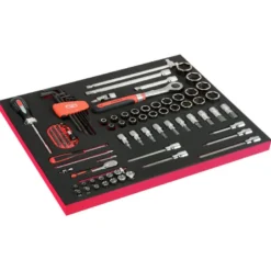 Jeu de douilles 1/2"-3/8", module mousse 3/3 Fit&Go - 101 pcs - Bahco | FF1A2503
