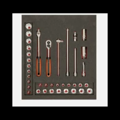 Jeu de douilles 3/8", module mousse 2/3 Fit&Go - 38 pcs - Bahco | FF1F2103