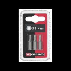 Jeu de 3 embouts vissage 4mm standard série 1 - pour vis 6 pans creux Facom | EH104.J3