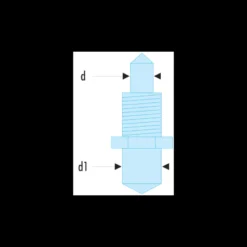Jeu de 2 ergots de rechange 2,5mm pour clé 117.B Facom | 117.E1