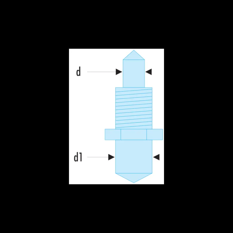 Jeu de 2 ergots de rechange 2,5mm pour clé 117.B Facom | 117.E1