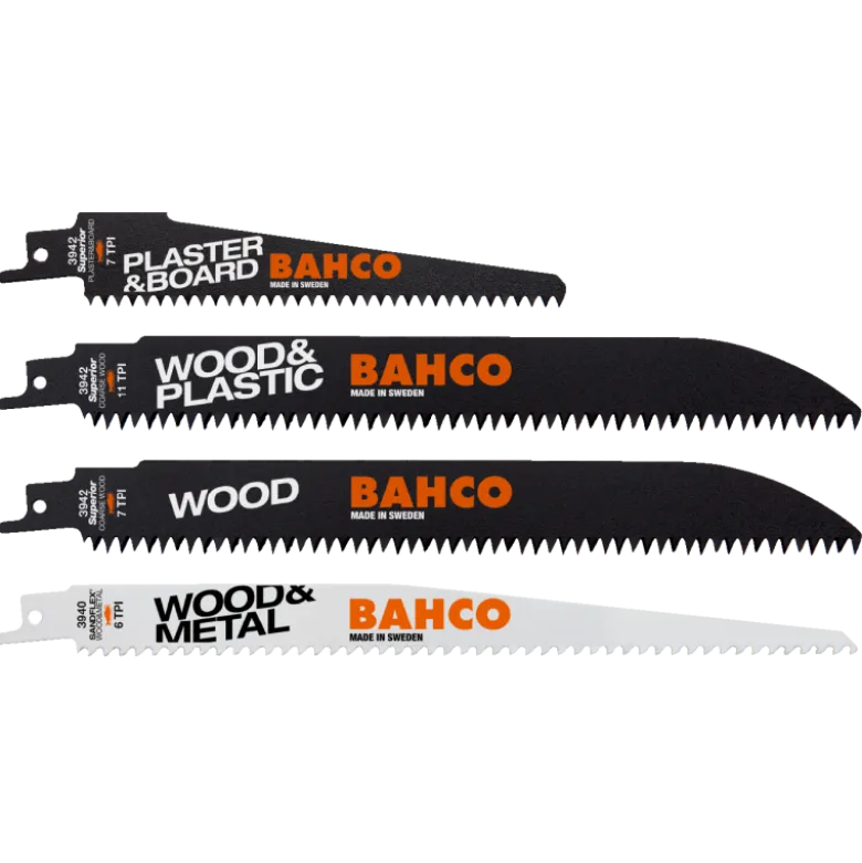 Jeu de lames scie sabre bois - Bahco | 3942-WOOD-SET-5P