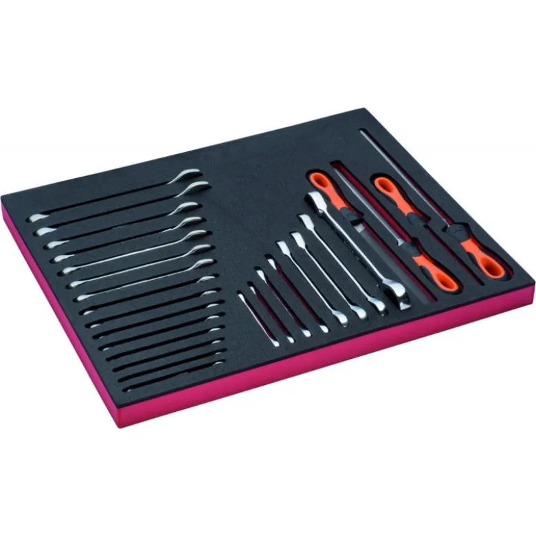 Jeu de limes et clés, module mousse 3/3 Fit&Go - 27 pcs - Bahco | FF1A5006